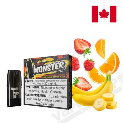 【STLTH Monster】 Pod Pack - ストロベリーバナナオレンジアイス 20mg 2ml×2